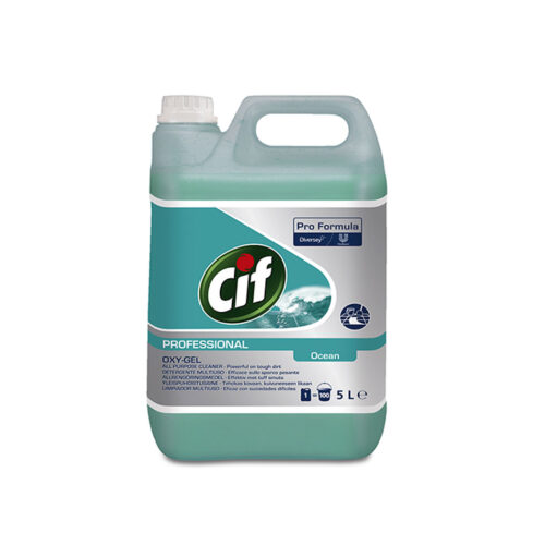 Detergente Cif Professional Oxy-Gel Ocean 5 Litros: Limpieza profunda y frescura duradera para suelos y superficies